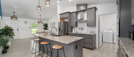 Microwave, oven, stovetop, dishwasher