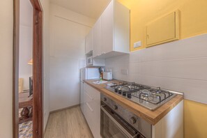 Kühlschrank, Mikrowelle, Herdplatte, Geschirrspüler