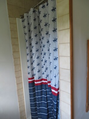 Sèche-cheveux, serviettes fournies, savon, papier toilette