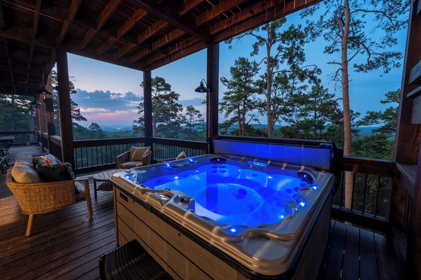 Hot tub with phenomenal views