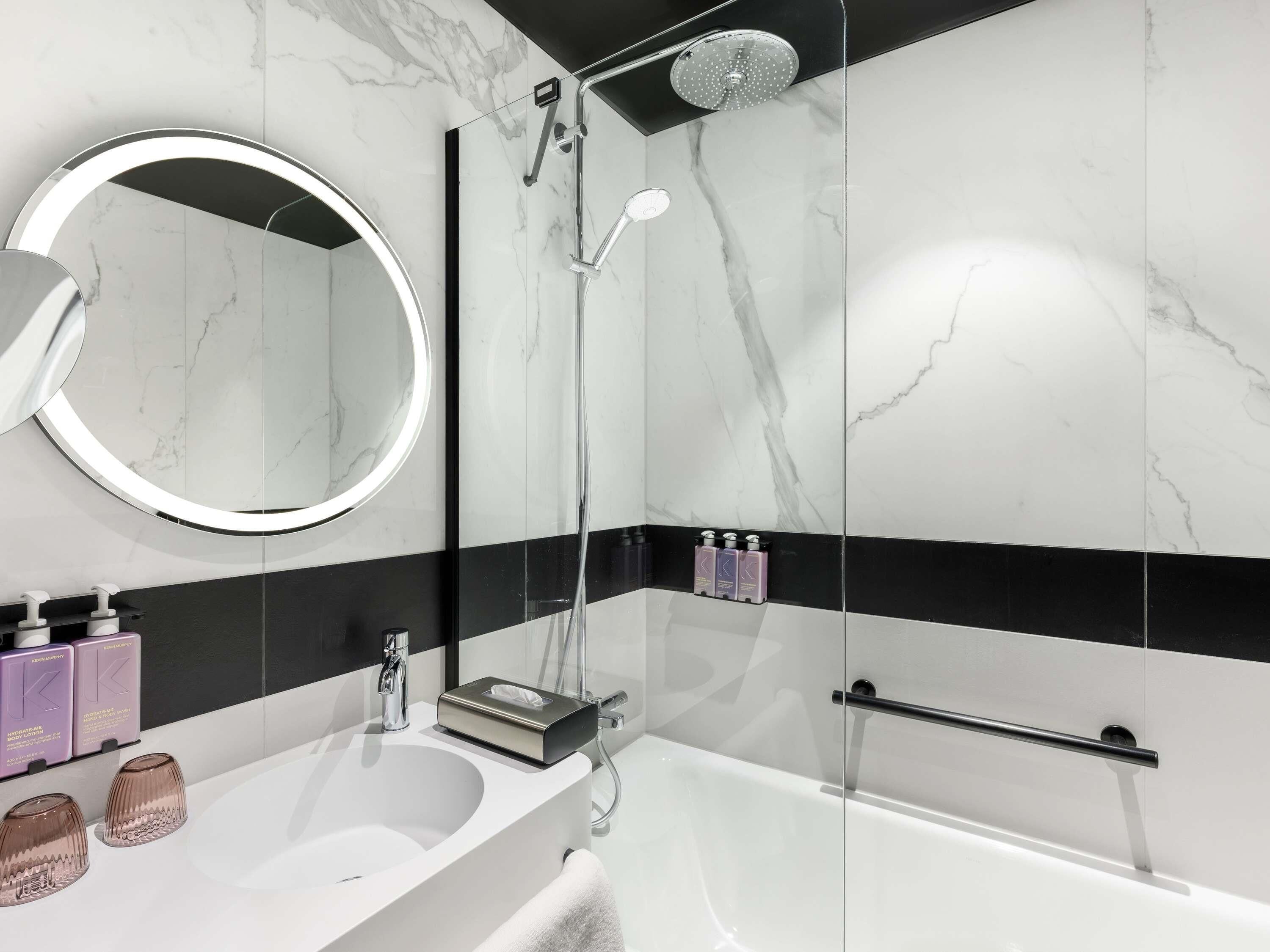 Comfort Room, 2 Single Beds (TRIBE Essential 2 single beds) | Bathroom | Designer toiletries, hair dryer, towels
