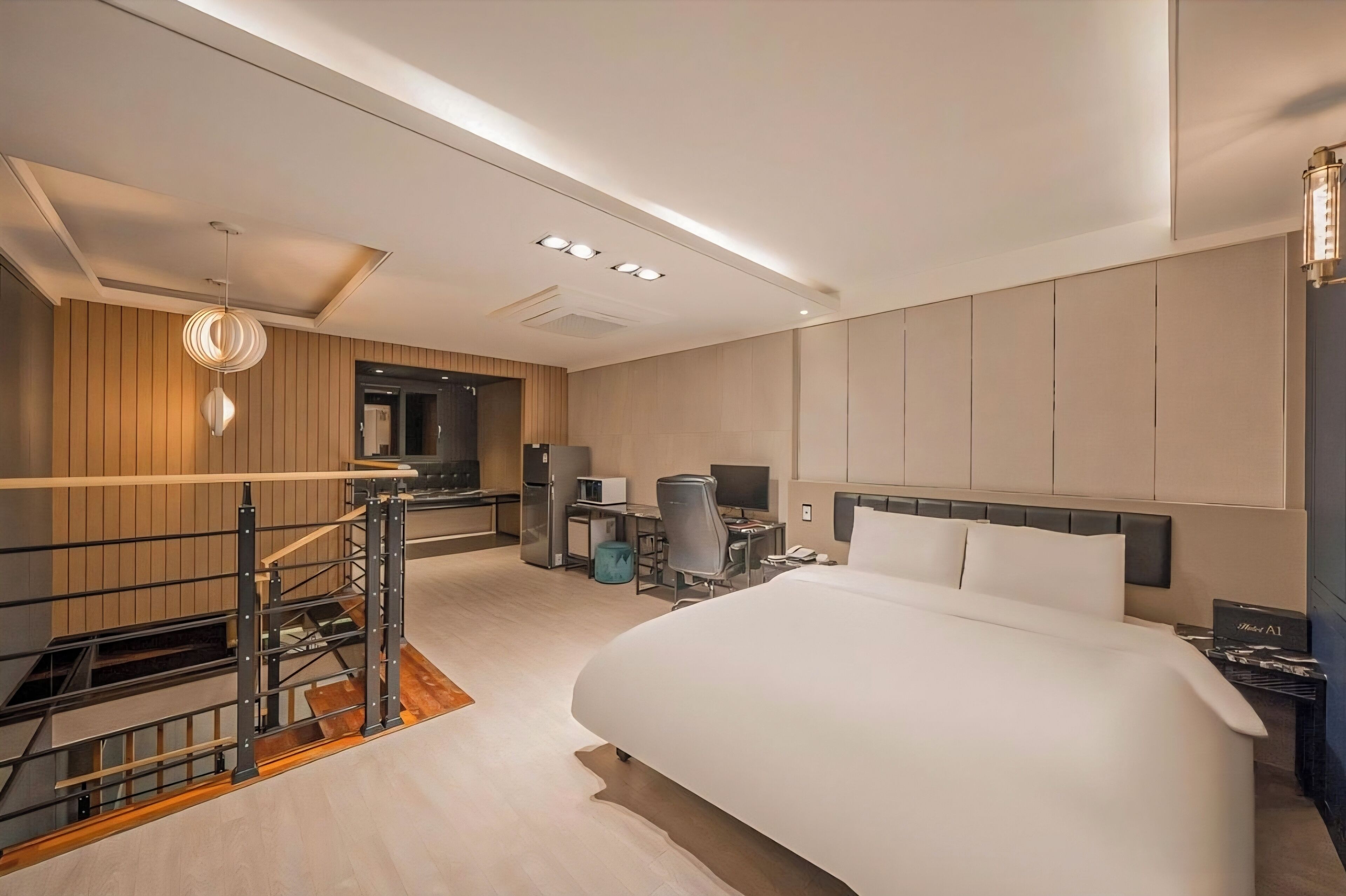 VIP Duplex Room | 办公桌、免费 WiFi、床单