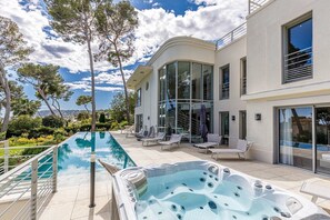 A heated pool