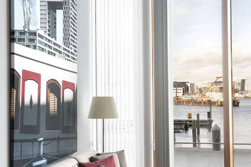 Apartment, 1 Bedroom, River View | Living area | 43-inch Smart TV with satellite channels