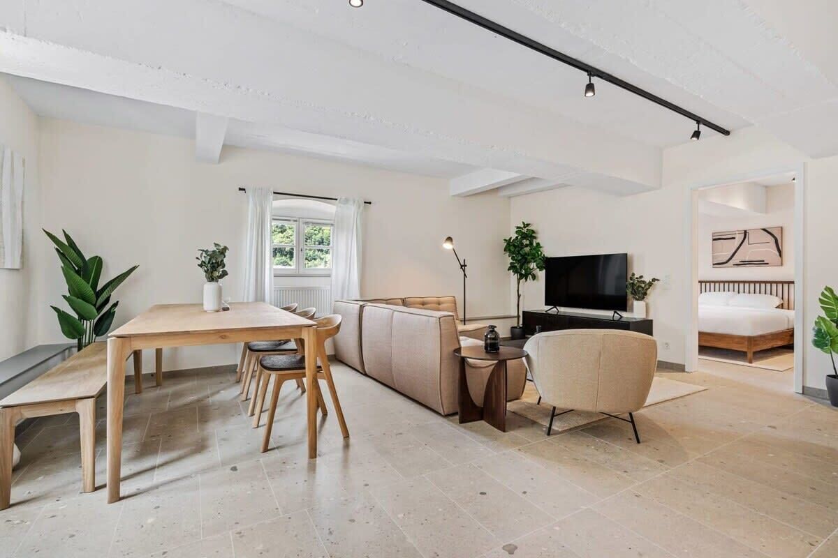 Catch up on your shows in our living room, equipped with a TV