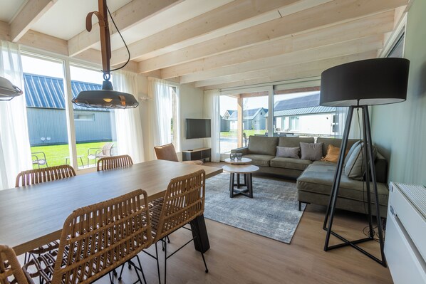 Chalet, 3 Bedrooms | Living area | Smart TV - EuroParcs Cadzand (Cadzand-Bad)