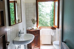 Haartrockner, Bidet, Handtücher, Seife