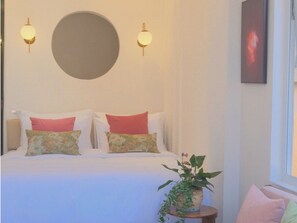 1 habitación y ropa de cama de alta calidad