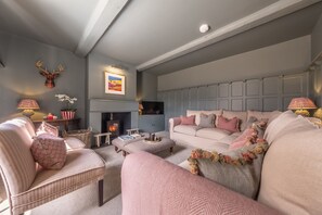 TV, fireplace - Old Mill House, Brancaster, Norfolk (Brancaster)