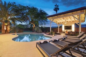 Outdoor pool, a heated pool