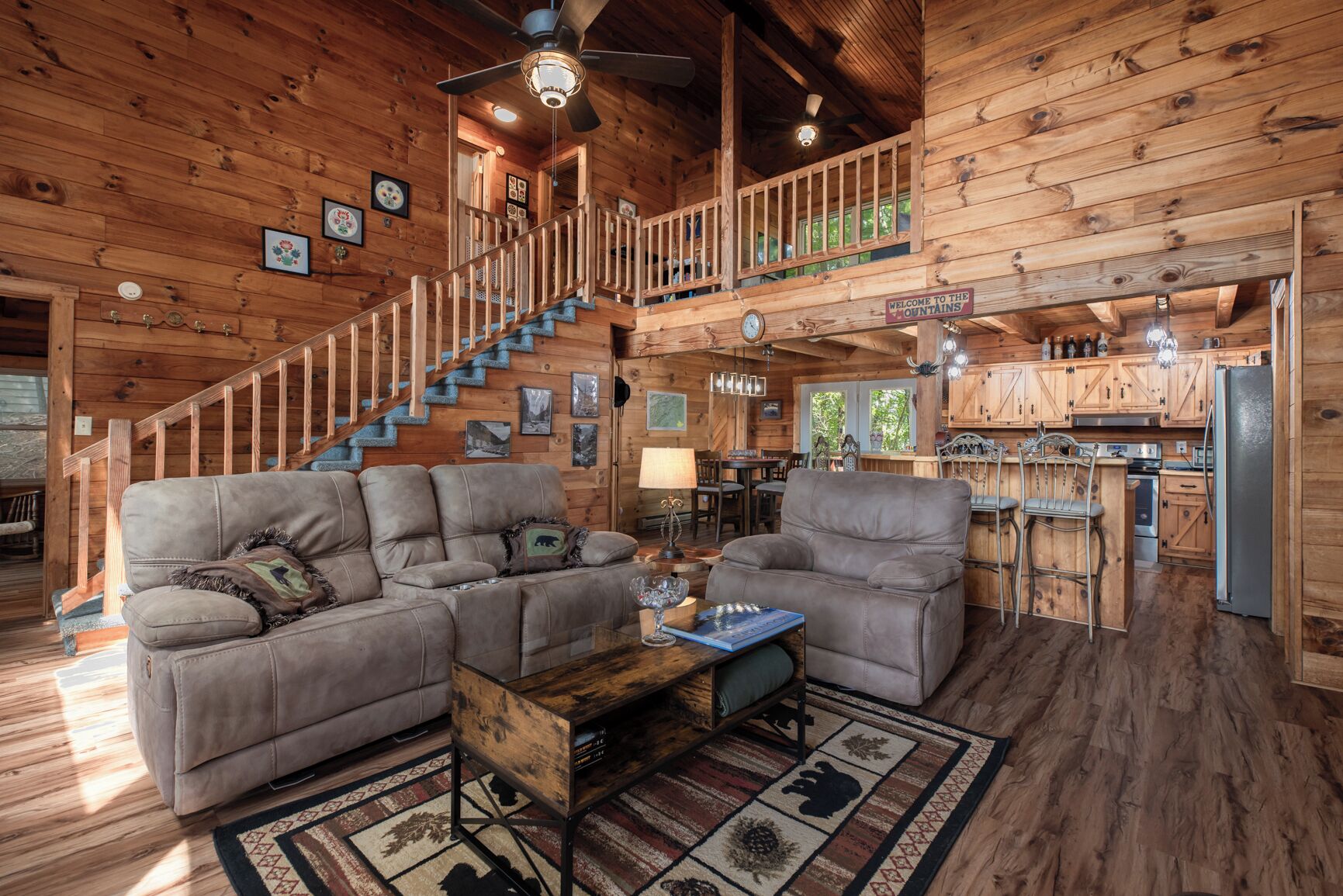 Smart TV, fireplace, DVD player, video library