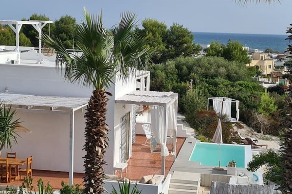Aerial view of the house