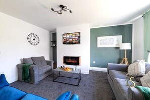 Televisi ón y chimenea 