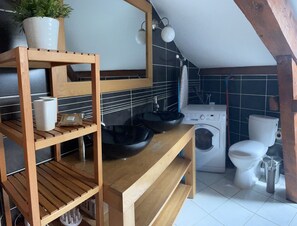 Shower, hair dryer
