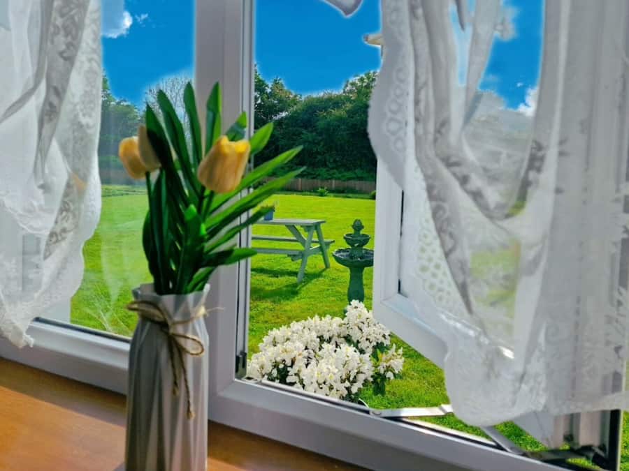 Zweibettzimmer, mit Bad, Gartenblick | Garten