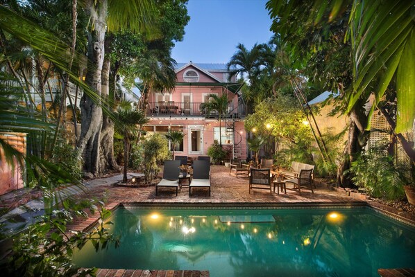 Outdoor pool, a heated pool - Historic Mansion in Old Town Key West with Private Pool - Sleeps 16! (Key West)
