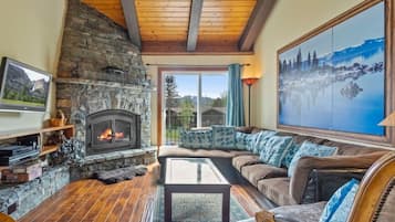 TV, fireplace, video games