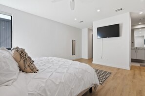Premium bedding, down duvets, memory-foam beds, individually decorated