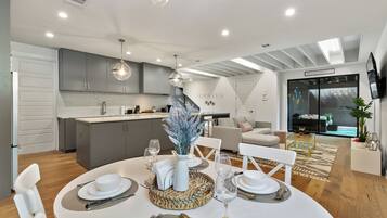 55-inch LED TV with digital channels, MP3 dock