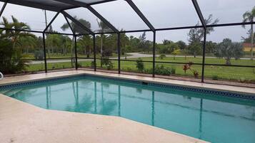 Outdoor pool, a heated pool