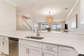 Fridge, microwave, oven, stovetop - NEW LISTING: 4 BR Oceanfront Home with Private walkway to beach and Pool! 311B (Surfside Beach)