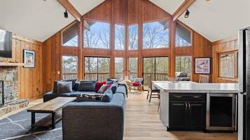 Télévision, cheminée