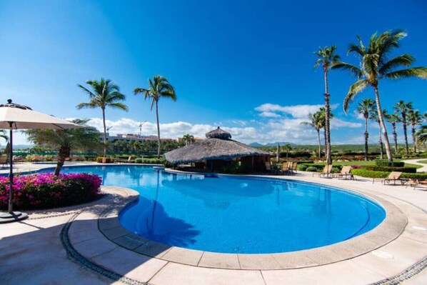 A heated pool
