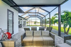 Terrace/patio - Furnished Lanai & Private Pool: Cape Coral Home (Cape Coral)