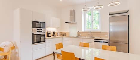 Microwave, oven, dishwasher, highchair