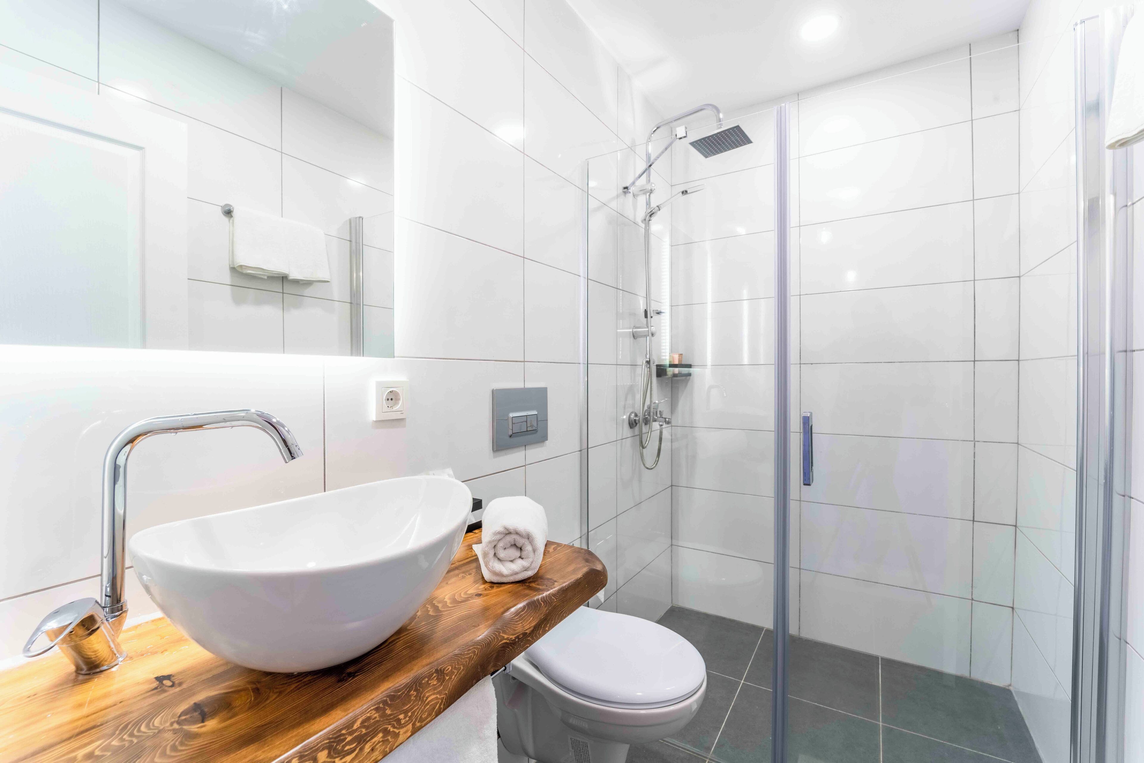 Economy Suite, 1 Bedroom, Garden View | Bathroom | Shower, hydromassage showerhead, designer toiletries, hair dryer