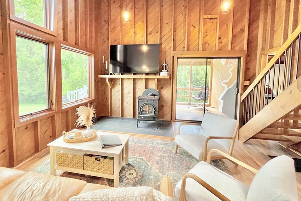 Télévision, cheminée