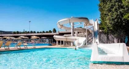 Apartment with wellness area and water park