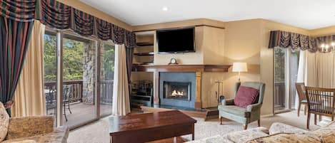 スマートテレビ、暖炉、DVD プレーヤー