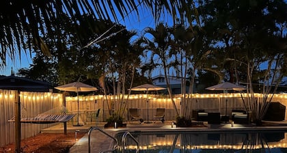 🏝️BEACH VIBE WITH POOL AND BARBECUE 15 MINUTES FROM OCEAN