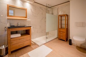 Hair dryer, towels