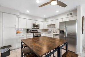 Stovetop, dishwasher, coffee/tea maker