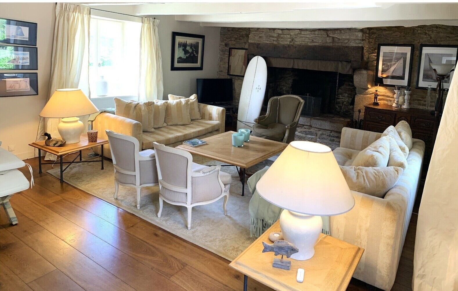 TV, fireplace, video games, DVD player