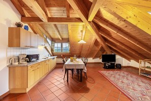 Kühlschrank, Mikrowelle, Herdplatte, Geschirrspüler