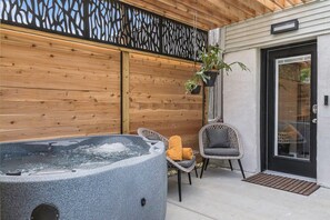 Terrace/patio - Lux Studio Oasis! Hot Tub, Cozy Heated Floors! (Omaha)