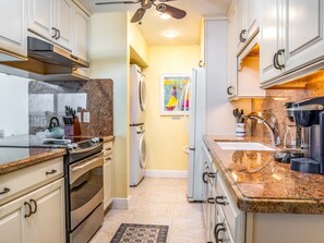 Oven, stovetop, coffee/tea maker, cookware/dishes/utensils