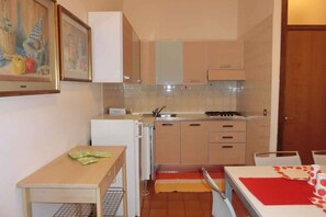 Kühlschrank, Mikrowelle, Herdplatte, Geschirrspüler