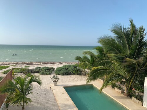 Beach front property at the Emerald Coast of the Yucatan Peninsula.