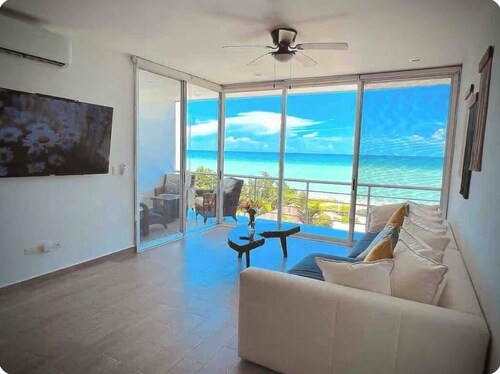 Beach front property at the Emerald Coast of the Yucatan Peninsula.