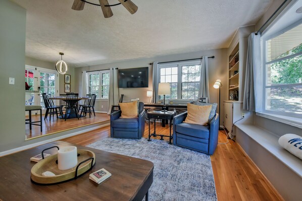 Smart TV, table football, books