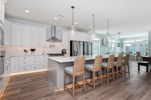 Fridge, microwave, oven, stovetop - Slow M'Ocean: Large, Modern Home with a Pool, Elevator and Hot Tub! (Oak Island)