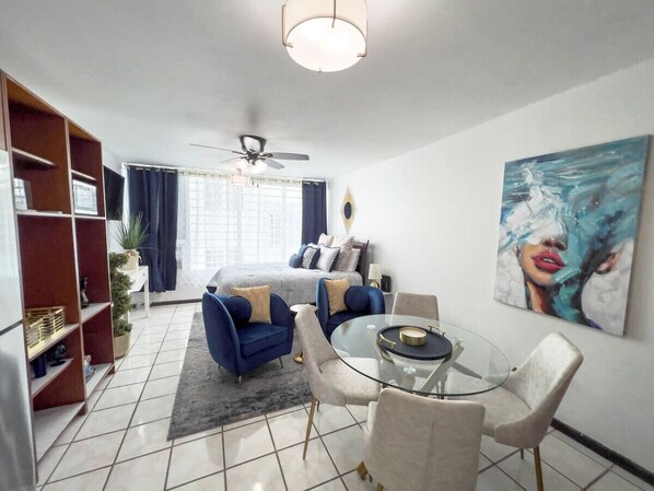 1 bedroom, iron/ironing board, travel crib, WiFi