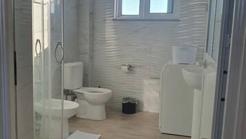 Shower, toilet paper