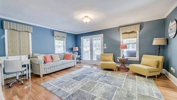 Smart TV, video games, DVD player, foosball