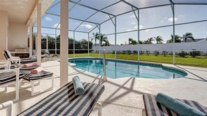 A heated pool