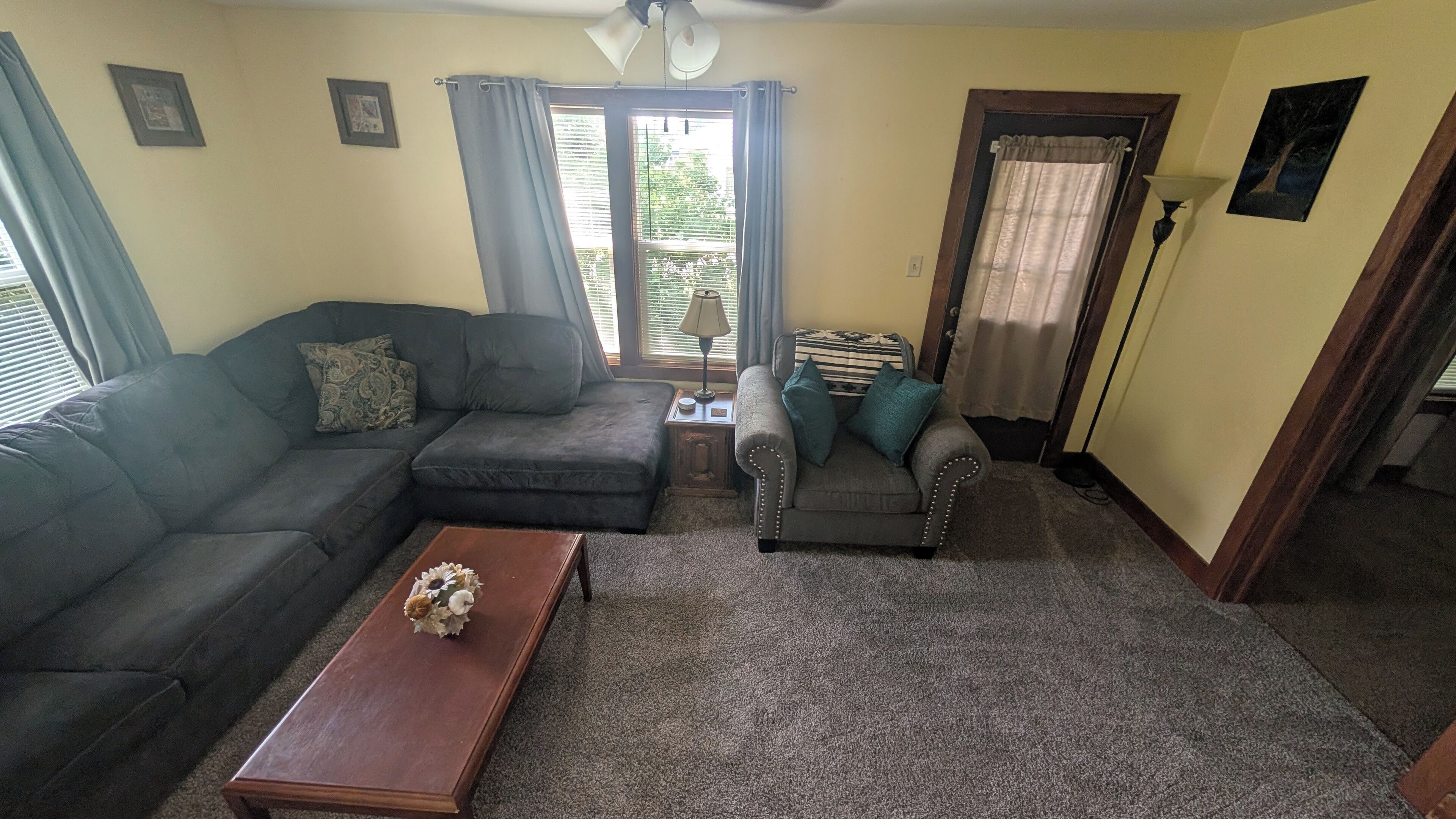 Smart TV, DVD player, books, music library